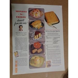 Vintage Print Ad -1948 for Betty Crocker Softasilk Cake Flour